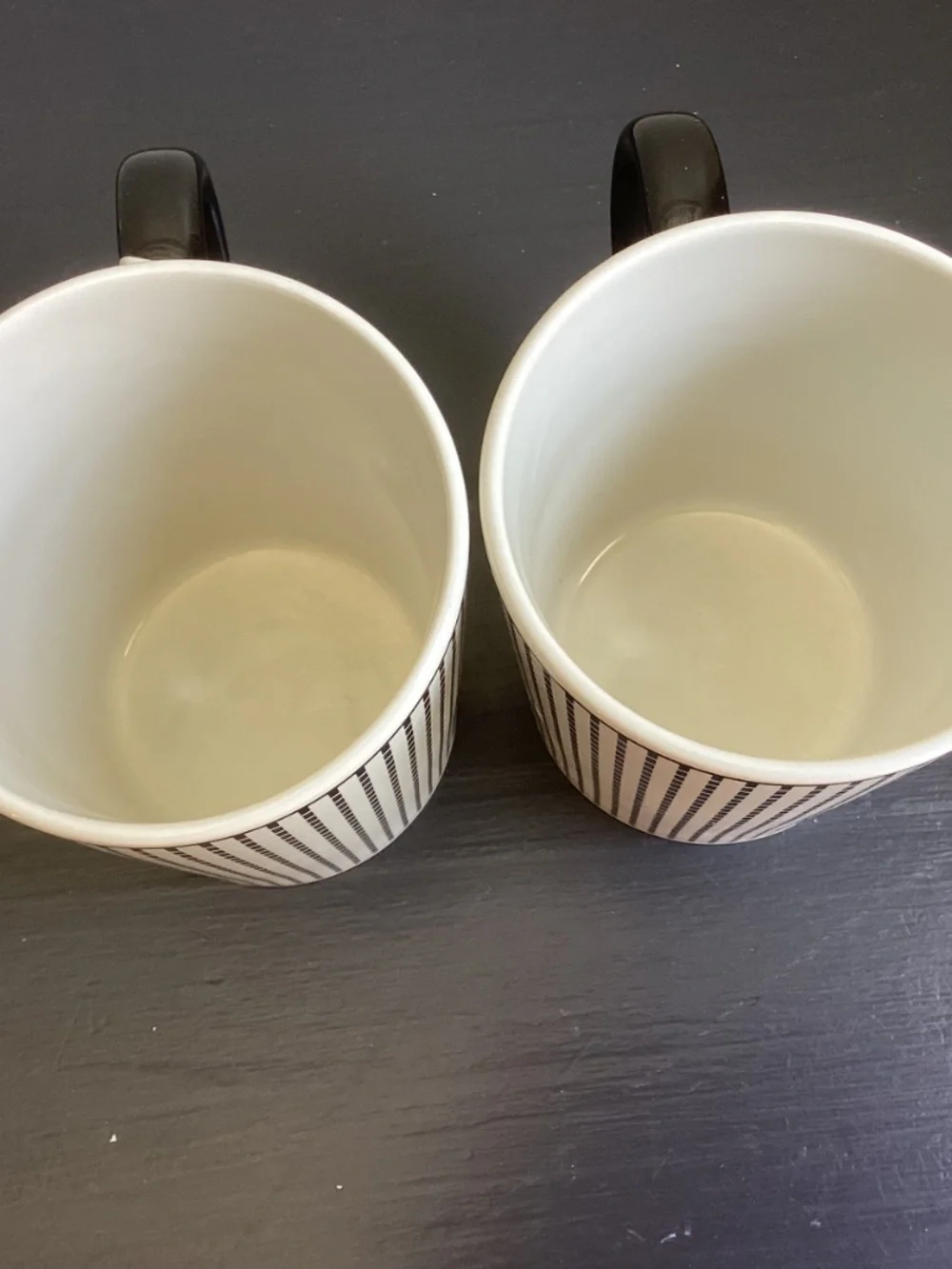 Set of 2 Royal Norfolk Black n White Geometric Coffee Migs